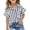 Black, variant on Girls Striped Knit Top Casual Loose Fit Lapel Open Front Short Sleeve Blouse Summer Fashion Tee,Size 5-6 Years