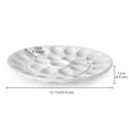 thumbnail image 7 of Deviled Egg Tray - Ceramic White Porcelain 25 Cup Eggs Serving Tray Catering Platter for Hard Boiled Devil Eggs & Deserts Unique Decorative Kitchen Holder Dish Plate Palette, 7 of 7