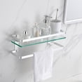 thumbnail image 6 of KES Bathroom Glass Vanity Shelf with Towel Bar Anodized Aluminum Wall Mount Shower Storage, 1 Shelf, 6 of 10