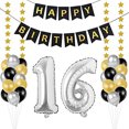 thumbnail image 1 of Kit de globos de cumpleaños, 34 unidades, con 16 globos, 1 of 1