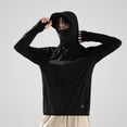 thumbnail image 5 of GUZOM Mens UPF 50+ Sun Hoodie with Detachable Face Mask - Lightweight Quick Dry for Hiking Fishing - Thumbholes Zip Pockets Black S-5XL,Size L, 5 of 6