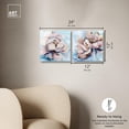 thumbnail image 5 of Blush Pink Whimsy 2 Panel Set Acrylic Print Floral Wall Art by Art Remedy, Ready to Hang, 12 x 12, 5 of 6