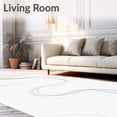 thumbnail image 2 of ODIKA 3x5 Machine Washable Non-Slip Area Rug, Enchanted Fog Spiral Luxury Touch High Traffic Rug, Gray, 469301, 2 of 7