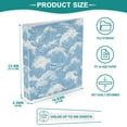 thumbnail image 5 of Light Blue Waves Pattern 3 Ring Hardcover Binders 1.5in Round Rings for Letter-Size Folder Paper Organizer Pockets for Office Student Recipe, 5 of 9