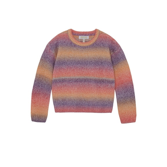 Planet Gold Girls Bow Print Ombre Sweater, Sizes 12M-18