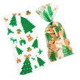 thumbnail image 3 of 50Pcs Christmas Gift Bag Transparent Plastic Bags For Xmas Home Presents Candies Cookies Store Sale Gift Cookies Wrapping Bags, 3 of 5