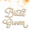 thumbnail image 2 of 2pcs Wooden Hanging Decor Hollow-out Prime Letter Design Hanging Decoration Ornament for Home Living Room (Beige), 2 of 4
