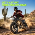 thumbnail image 3 of HOVSCO Electric Bike for Adults, 750W Motor, 60 Miles Range, 20'' Fat Tire E-Mountain Bike, 7-Speed E-Bike with Full Suspension UL2849, 3 of 8