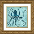 thumbnail image 1 of Shamp, Cindy 15x15 Gold Ornate Wood Framed with Double Matting Museum Art Print Titled - Octopus, 1 of 4