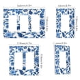 thumbnail image 2 of Yayeee Rocker Switch Wall Plate 3-Gang 6.5"x4.6" Home Decorative Outlet Cover, Blue Floral Pattern, 2 of 6