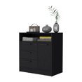 thumbnail image 5 of HomeRoots 534923 Black 3-Drawer Dresser, 5 of 7