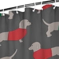 thumbnail image 3 of Dachshund Footprint Shower Curtain 36"x72" ,Bathroom Decorative Shower Curtains Set with 12 Hooks,Modern Waterproof Washable Shower Curtain, 3 of 6