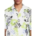 thumbnail image 2 of No Boundaries Men's Print Button Front Resort Shirt with Short Sleeves, Sizes XS-3XL, 2 of 5