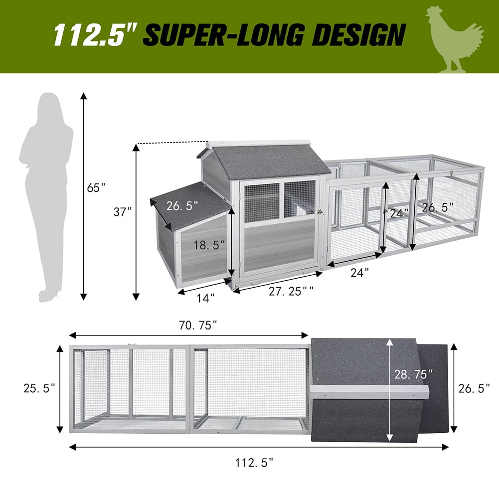 Kadyn Outdoor Nesting Box Coop with Ventilated Door Poultry Pet House, Wooden Chicken Coop, Ramp Run for Backyard Garden Kadyn Outdoor Nesting Box Coop with Ventilated Door Poultry Pet House, Wooden Chicken Coop, Ramp Run for Backyard Garden