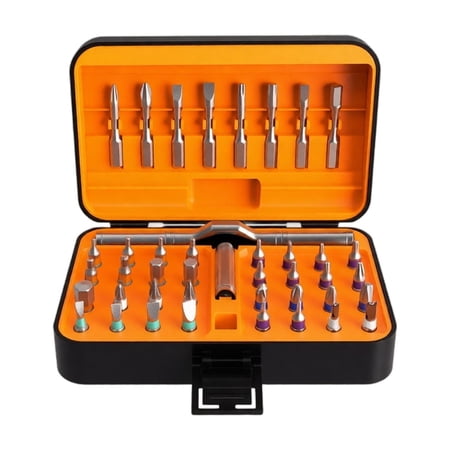 1 Ratchet Screwdriver Set Multifunctional Household Hardware Repair Tool Kit with Bits for Home DIY Maintenance Orange
