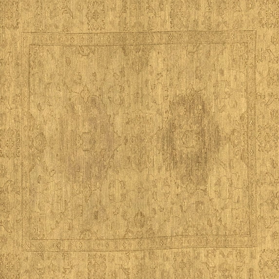 Ahgly Company Indoor Square Abstract Brown Modern Area Rugs, 5' Square