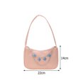 thumbnail image 4 of Bolso de mujer Retro mariposa cadena axila Casual PU bolsos pequeños rosa, 4 of 7