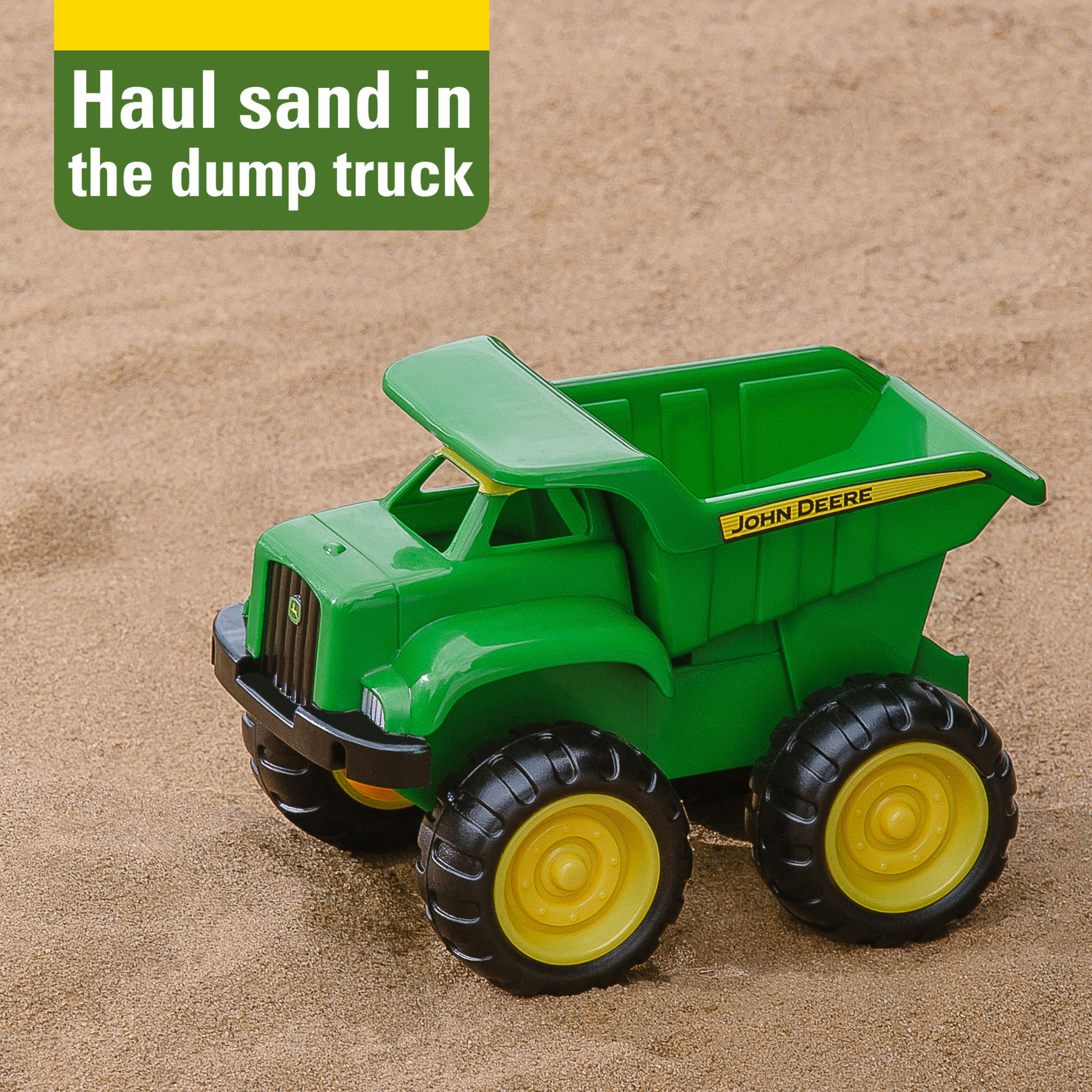 John Deere 6" Sandbox Toy Vehicle Set, Dump Truck and Tractor Toy Vehicles, 2 Pack, Green - image 4 of 13