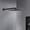 Black + Stainless Steel, variant on 16 Inch Chrome Rain Shower Head, Square Ultra Thin 304 Stainless Steel High Pressure Shower Head, Adjustable Rainfall Showerhead for Bathroom Spa