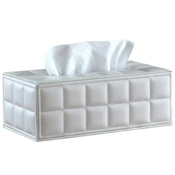 Tissue Box Cover Rectangular Large Faux Leather Tissue Box Holder