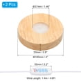 thumbnail image 2 of Unique Bargains 4 Inch Wooden LED Light Base, 2pcs Wood Display Base Stand w Dimmer for Crystal Glass, 3 Color White Light, 5V DC, 2 of 8