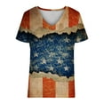 thumbnail image 5 of Xihbxyly Womens Plus Size Tops Summer Short Sleeve T-Shirt Casual Loose V Neck Tee Shirts July 4 Shirts for Women Independence Day Tops # Log Into My Account #3, 5 of 5