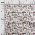 thumbnail image 2 of oneOone Velvet Pink Fabric Travel Craft Projects Decor Fabric Printed By The Yard 58 Inch Wide, 2 of 4