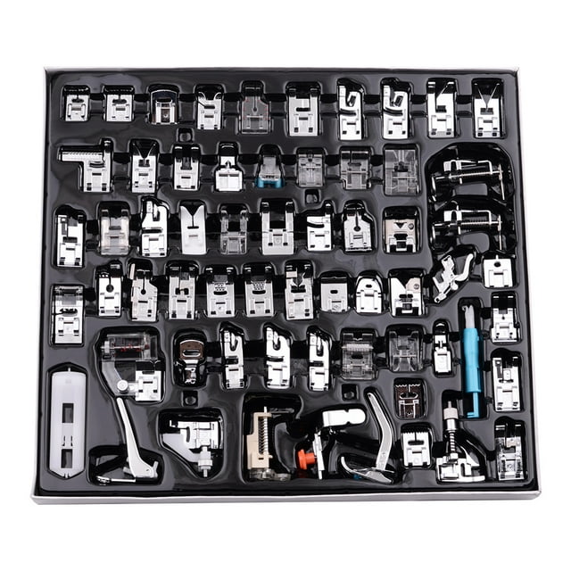 TFixol 62 Pcs Sewing Machine Presser Feet Set, Professional Sewing Crafting Presser Foot Feet for Janome Brother Singer Sewing Machine Parts & Accessories, Blind Stitch Darning Presser Feet Kit