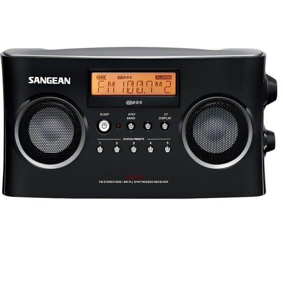 Sangean Portable AM/FM Radios, Black, PR-D5BK