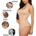 thumbnail image 6 of Irisnaya Shapewear Bodysuit for Women Round Neck Tummy Control Sleeveless Sexy Waist Trainer Vest Full Body Shaper Tank Tops Jumpsuit(Beige Small), 6 of 8