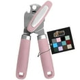 thumbnail image 3 of (2 pack) GORILLA GRIP Stainless Steel Manual Can Opener, Soft Touch Handle, Built-In Bottle Opener, Pink, 3 of 11