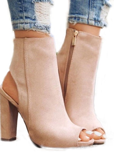 walmart peep toe booties