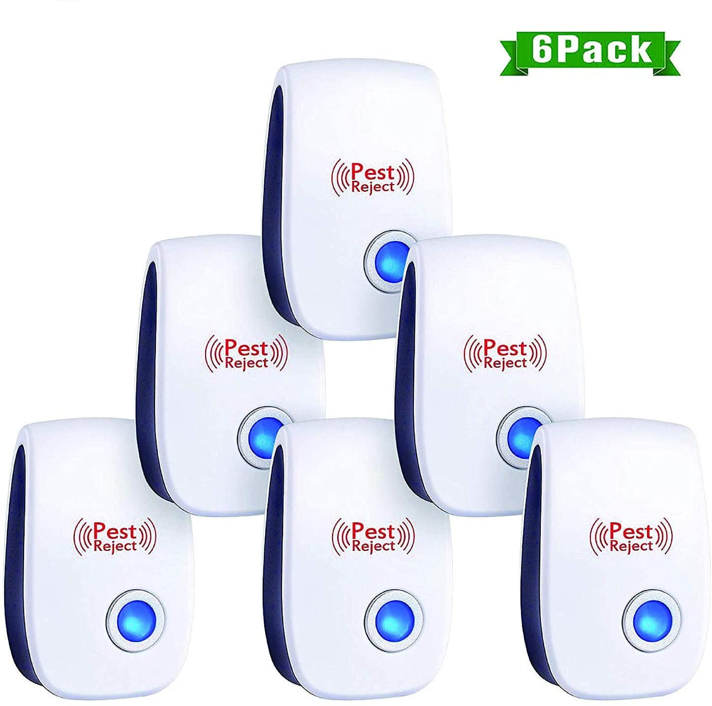2020 UPGRADED Ultrasonic Pest Repellent Plug in Pest Control 100% Safe For Human and Pet Indoor Pest Control Ultrasonic Repellent for Mice Cockroach Spider Ultrasonic Pest Repeller 6 Pack Mosquito 