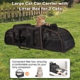 thumbnail image 5 of LitaiL Cat Carrier for 2 Cats, 2-in-1 Double Pet Carrier with 2 Litter Boxes, Portable Soft Sided Dog Carrier for Traveling, Black, 5 of 7