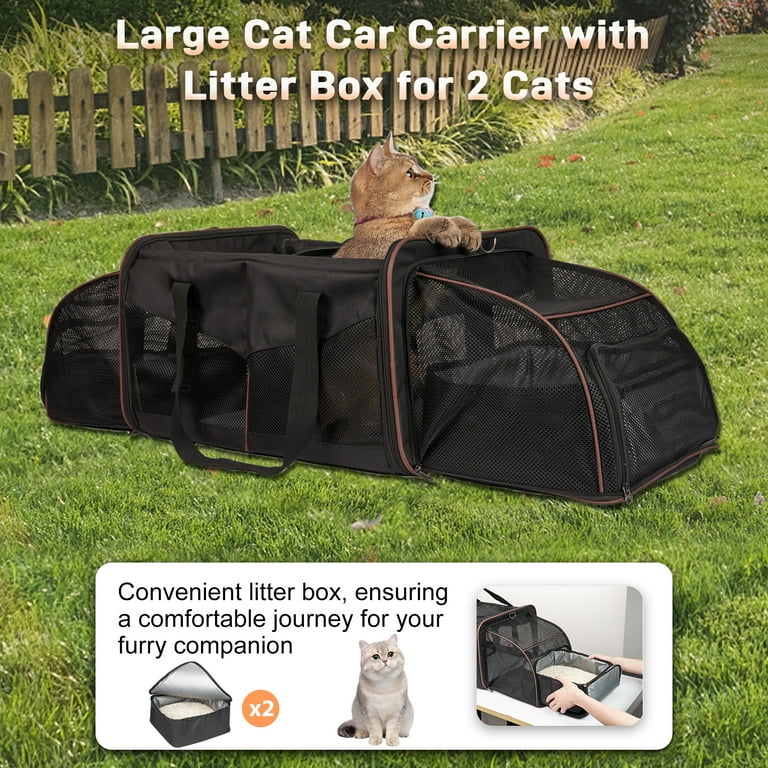 Pet carrier with litter box sales