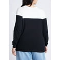 thumbnail image 2 of ELOQUII Women's Plus Size Sweetheart Colorblock Sweater, 2 of 3