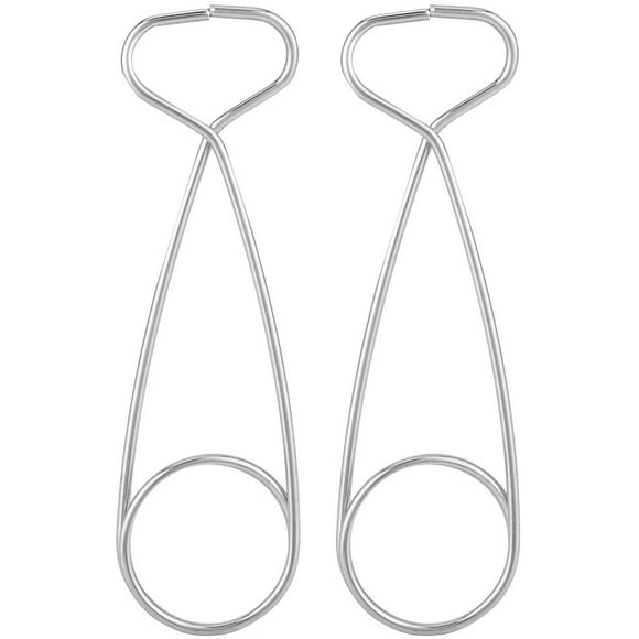 2Pcs Stainless Steel Water Bottle Cooker Hanging Hook Fish Mouth Spreader Camping Accessory