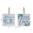 thumbnail image 2 of IH Casa Decor Square Wood Hanger Avec Perles Inspirantes Asstd - Ensemble De 2, 2 of 3