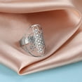 thumbnail image 3 of 14K Yellow Gold Openwork Metatron Star of David Hexagram Adjustable Cocktail Ring Openable Jewelry Mascot Finger Craft, 3 of 7