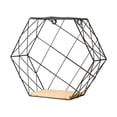 thumbnail image 3 of COMPUKAS Wall Hexagon Shelves Iron Simple Lines TV Room 1Set 11.6x10x4.1in, 3 of 8