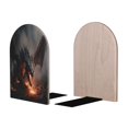 thumbnail image 2 of Naloa Fiery Black Dragon Attack 2 Pcs Bookend Large Capacity Office Book Ends for Home Office Library School Study Decoration, 2 of 8