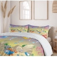 thumbnail image 6 of Ambesonne Underwater Duvet Cover Set, Cartoon Funny, 2-Calking, Multicolor, 6 of 7