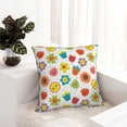 thumbnail image 5 of Wukai Cartoon Flowers Premium Polyester Fleece Pillow Covers with Hidden Zipper Closure,Luxuriously Soft and Durable-24"x24", 5 of 7