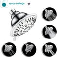 Bright Showers High Pressure Rain Showerhead, 5 Spray Settings ...