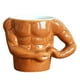 thumbnail image 1 of EeaseMX 1 taza de cerámica con forma de músculo para café, latte, capuchino, leche y té., 1 of 8
