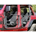 thumbnail image 5 of Rampage by RealTruck Trail Doors with Removable Mesh Net | Pair, Steel, Black | 7695 | Compatible with 2007 - 2018 Jeep Wrangler JK 2-Door, 5 of 5