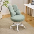 thumbnail image 6 of Ktaxon Teddy Fleece Office Chair, Rabbit Ear Vanity Chair with Adjustable Height, 360-Degree Swivel and Casters, Green, 6 of 10