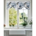 thumbnail image 3 of Tie Up Valance Curtain for Kitchen,Coastal Beach White Pelican Rod Pocket Short Curtains Adjustable Tie-Up Shade Valances,Ocean Wave Seaside Bird Window Treatment for Bathroom Living Room Bedroom, 3 of 8