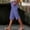 Blue, variant on Women's Summer Casual Solid 3/4 Shorts with Pockets