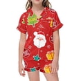 thumbnail image 4 of Hpapadks Newborn Pajamas Christmas Collar Short Sleeve Pajama Set Button Down Pjs for Girls A 2-3 Years, 4 of 5